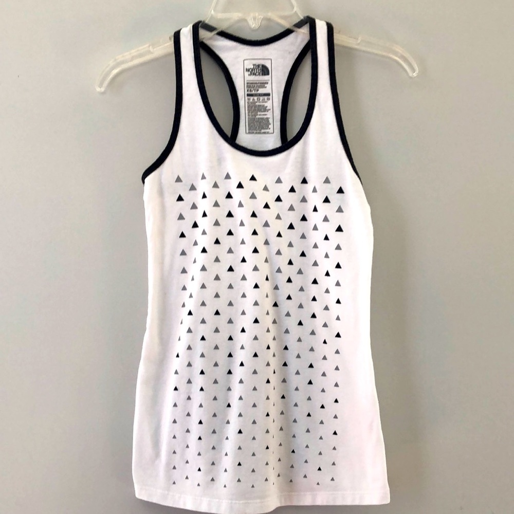 The North Face tank black, gray, white. Size XS